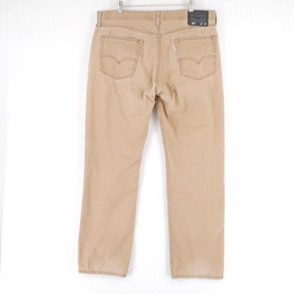 Levi's 514 Staight Fit Tan Denim Mid Rise Jeans 36/31 Tagged 36/32 - Picture 4 of 9